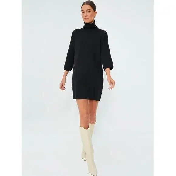 Tuckernuck Pomander Place Vivianne Black Sweater Mini Dress L - Picture 1 of 16